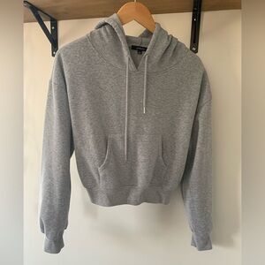 Ambiance Light Gray Women's Cropped Hoodie
